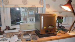 This is the new kiln a got last year from Germany. It is wonderful to work with. fast to heat up and very steady at holding its temperature.